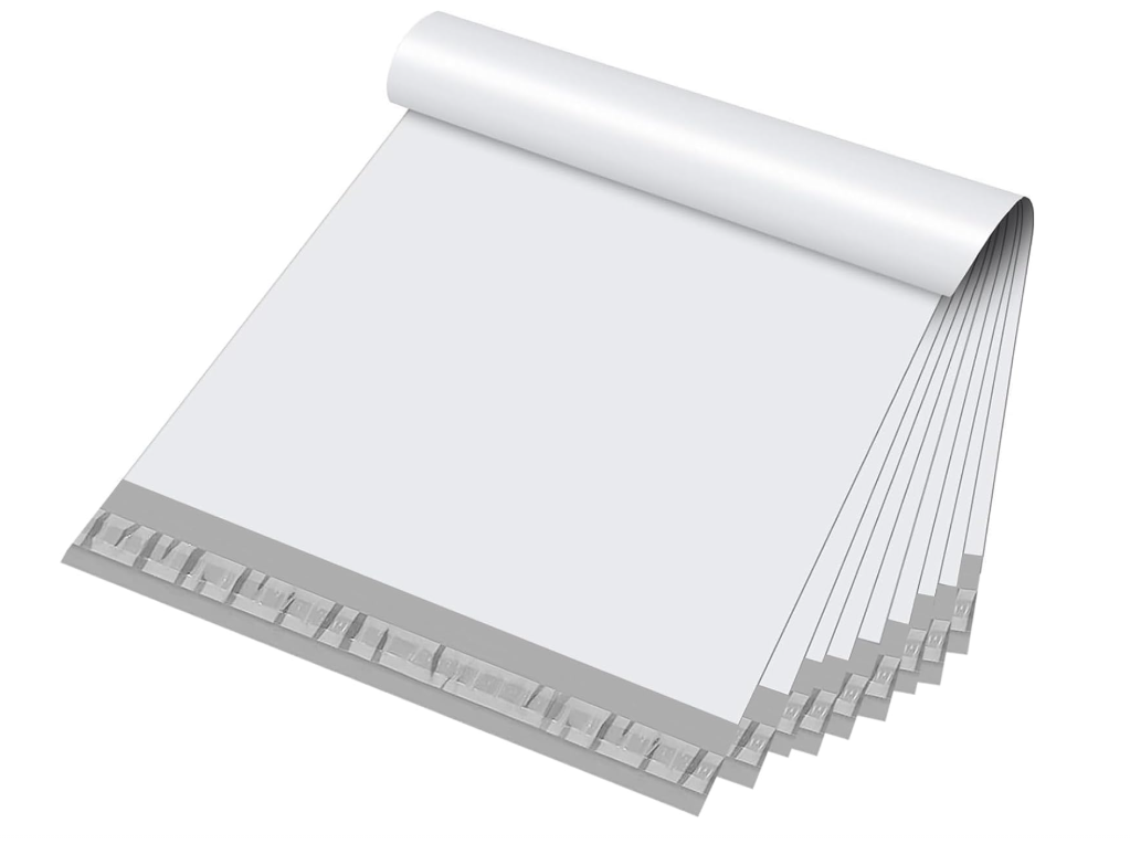 Vita paketpåsar - portoväskor för kläder självförseglande post blandade postpaket - 25 st - vit (30 x 40 cm)